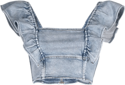 denim crop top