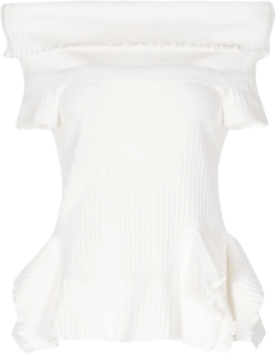 off-shoulder cotton-blend top 