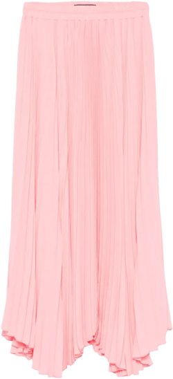 pleated maxi skirt