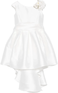 floral-appliqué dress