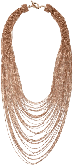 multi-chain bead necklace