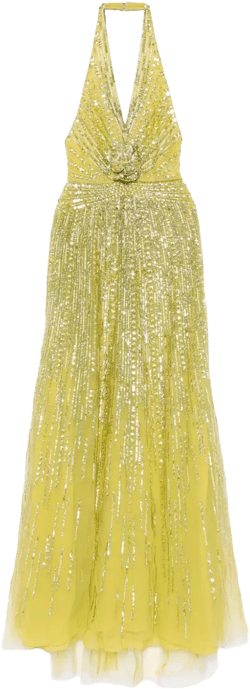 sequinned gown