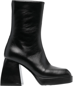 block-heel leather boots