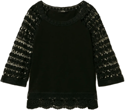 macramé-detail blouse
