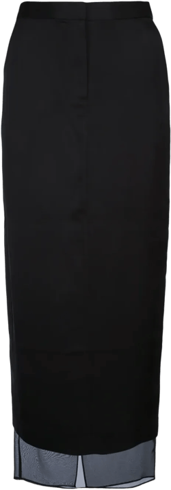 sheer-panel maxi skirt 