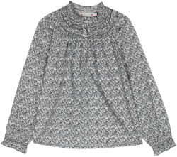 floral-print cotton blouse 