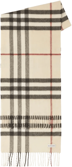 The Burberry Check cashmere scarf
