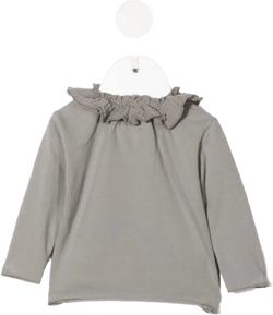 ruched long-sleeved top