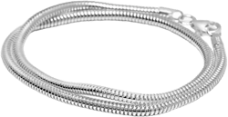silver wrap-around chain bracelet
