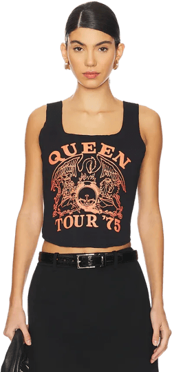 Breslin Band Tee Corset Top Alice + Olivia