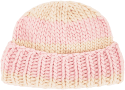 Pink & Cream Chunky Knit Beanie Hope Macaulay
