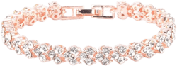 Summer Savings Clearance! Danhjin Women's Tennis Bracelets Luxury Slender Rose Gold Plated Bracelet with Sparkling Cubic Zirconia Bracelet Jewelry Gifts for Her
