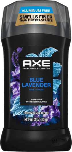 Axe Fine Fragrance Collection Blue Lavender with Mint + Amber Essential Oils Deodorant Stick, 3 oz