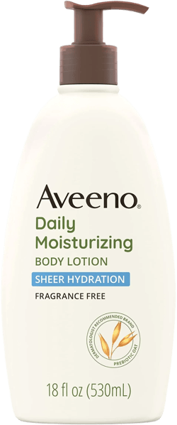 Aveeno Sheer Hydration Daily Moisturizing Lotion for Dry Skin with Soothing Oat, Lightweight, Fast-Absorbing & Fragrance-Free Intense Body Moisturizer, 18 fl. Oz
