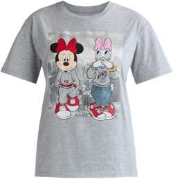 Mickey & Friends Minnie Mouse and Daisy Duck Women's Graphic Tee with Short Sleeves, Women's and Women's Plus