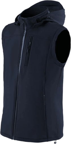 Men's Golf Vest Windproof Softshell Vest Running Outerwear Fleece Lined Sleeveless Jacket for Hiking Travel Small Navy