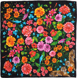 Bengal Blooms 36" Silk Square Scarf