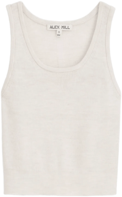 Ava Cropped Tank in Extrafine Merino Wool