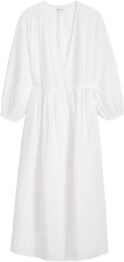 Lauren Wrap Dress In Linen