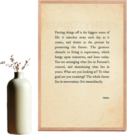 Seneca Quote Poster – Live Immediately | Stoic Poster for Philosophy Lovers and Mindfulness Seekers
