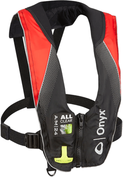 Onyx A/M-24 Series All Clear Automatic/Manual Inflatable Life Jacket - Black/Red - Adult [132200-100-004-20]