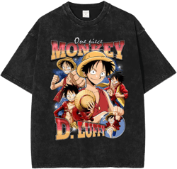 Nami T-shirts Oversized Streetwear Vintage Washed Anime