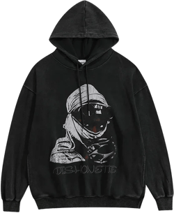 Unisex Vintage Hoodie Vintage Printed Jacket