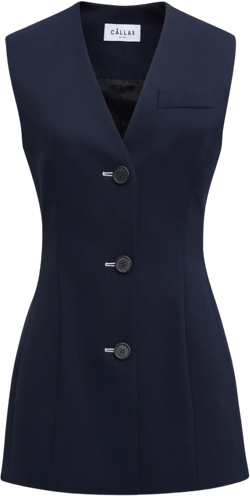 DUKE Tailored vest Navy