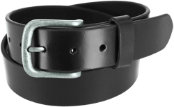 CTM® Men's Leather 1 3/8 Inch Removable Buckle Bridle Belt