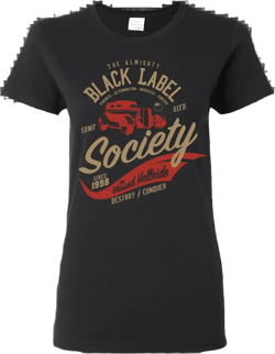 Blessed Hellride Rat Rod Womens Black Tee