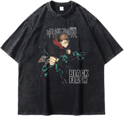 CHOSO T-shirts Hip Hop Vintage Washed Anime