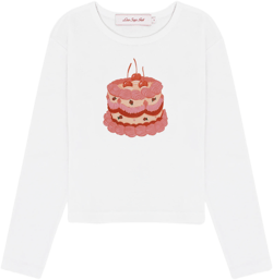 Dana Long Sleeve Tee - White/Cake