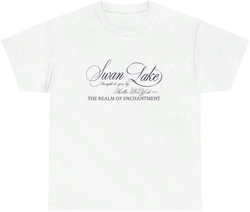 100% Cotton Swan Lake T-Shirt, Ballet T-Shirt, Ballet Core, Tchaikovsky, 100% Cotton White T-Shirt Soft Versatile Summer For Women Breathable Comfortable Fashion Designer Clothes Top For Everyday Wear Casual Stretched Print Round Neck Short Sleeve Slightly Homme Stylish Unisex Graphic Streetwear