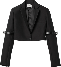 COPERNI Hybrid Cropped Tailored Jacket (Black)