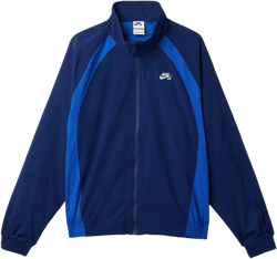 Nike SB Dri-FIT Full-Zip Woven Skate Jacket (Blue Void/Game Royal/White)