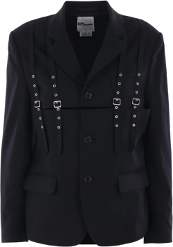 unstructured wool blazer