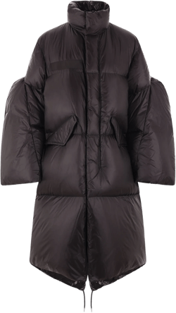 nylon long down jacket