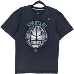Nike Black Spartans Basketball Regular Fit Cotton Tee Shirt Size S