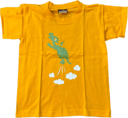 Children's shirt 5-6 years yellow with green dragon