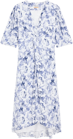 SCOTCH & SODA Midi Knot Wrap Dress