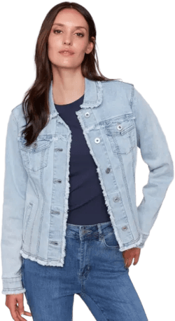 Charlie B Fringe Denim Jacket