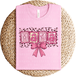 Pink Leopard Mama Graphic Tee