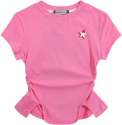 Women T-shirt Short-Sleeved T-shirt O-neck Short Top