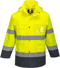 Waterproof Hi Vis Lite 3 in 1 Work Jacket with detachable fleece liner Portwest S162
