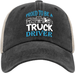 Proud to Be A Truck Driver Hat for Mens Baseball Cap Stylish Washed Hiking Hat Light Weight