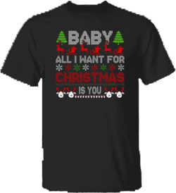 Baby, All I Want For Christmas Is You, Retro Xmas, Love Christmas, Merry Christmas, Trendy Christmas Unisex T-Shirt