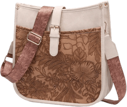 Vintage Embossed Print Large Capacity Crossbody Bag for Women - Stylish and Functional Outdoor Commuter Shoulder Bag