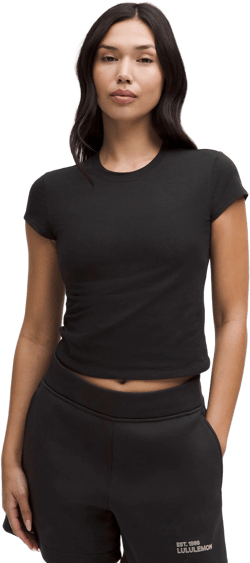 lululemon Women's Black Organic Cotton Baby Tee
