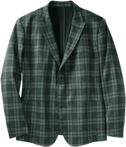 KingSize Men's Big & Tall Ultra Comfort Stretch Blazer - 68, Green Plaid