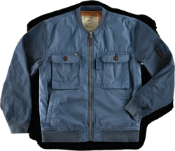 Men's Blue Harris Bomber Jacket Navy